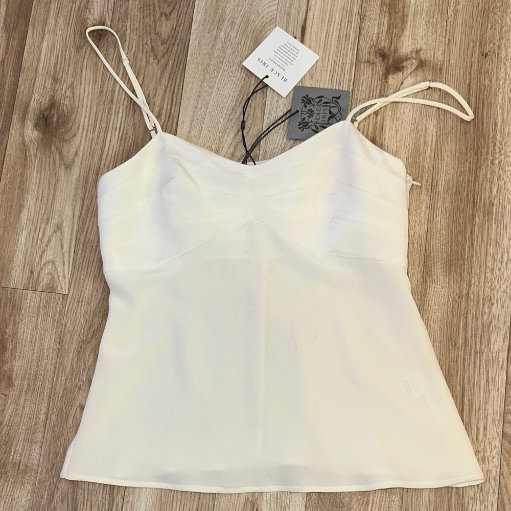 Elegant Cream silk Camisole Top
